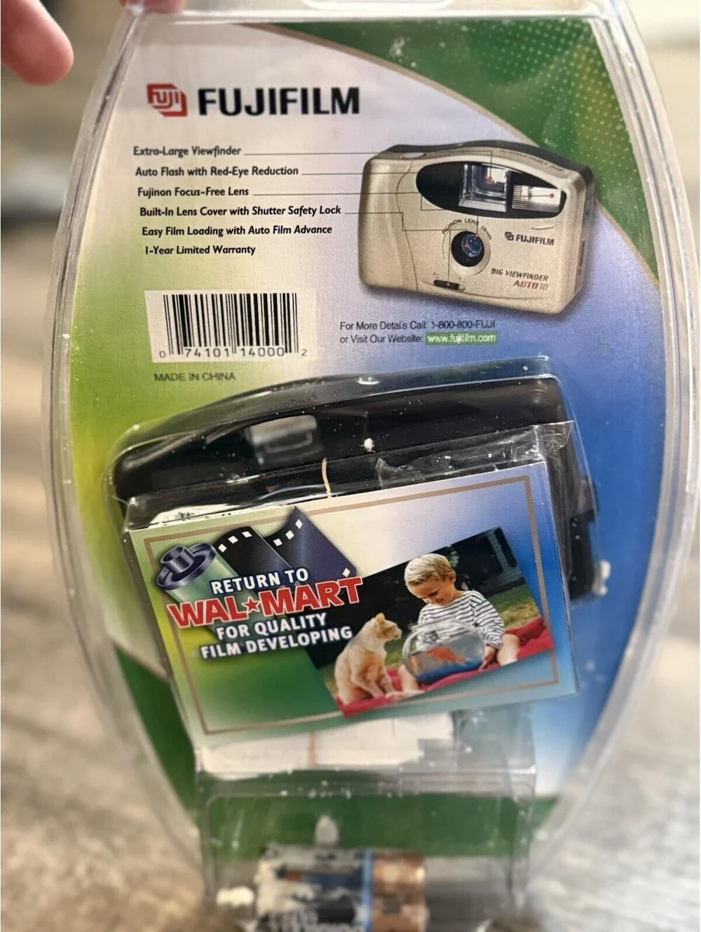 FUJIFILM BIG VIEW FINDER AUTO 1035 FILM CAMERA 29mm STRAP NEW With Film